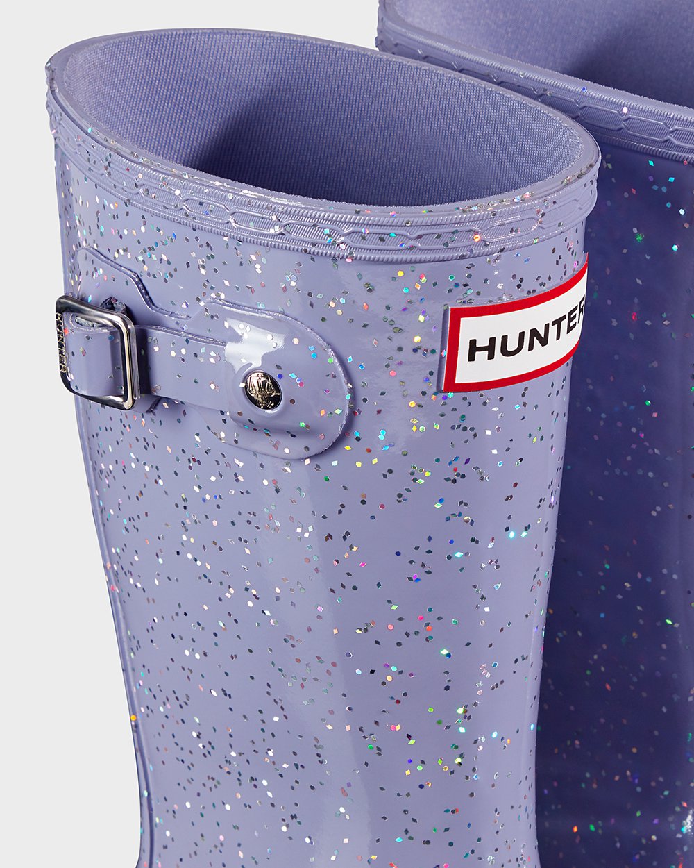 Kids Hunter Rain Boots Purple - Original Big Giant Glitter - 8543209-LE